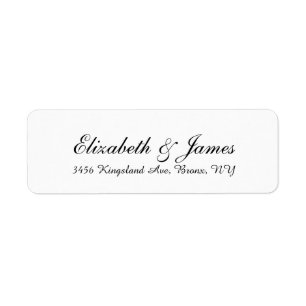 Wedding Stylish Handwriting Black White Elegant