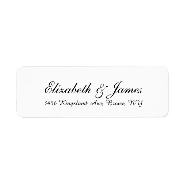 Wedding Stylish Handwriting Black White Elegant (Front)
