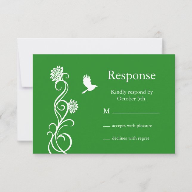 Wedding Succulents RSVP Card (Front)