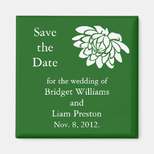 Wedding Succulents Save the Date Magnet