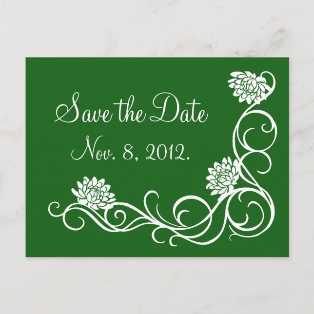 Wedding Succulents Save the Date Postcard (Front)