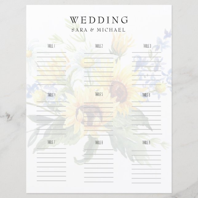 Wedding Sunflowers in Bloom  (Front)