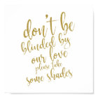 Wedding sunglasses favours Gold 8x10 Wedding Sign