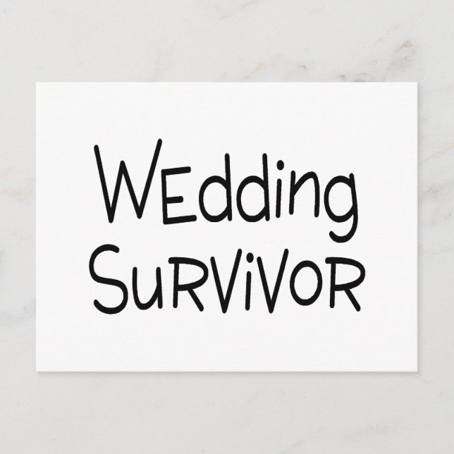 Wedding Survivor Postcard (Front)