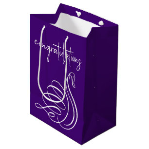 Wedding Swan Congratulations  Medium Gift Bag