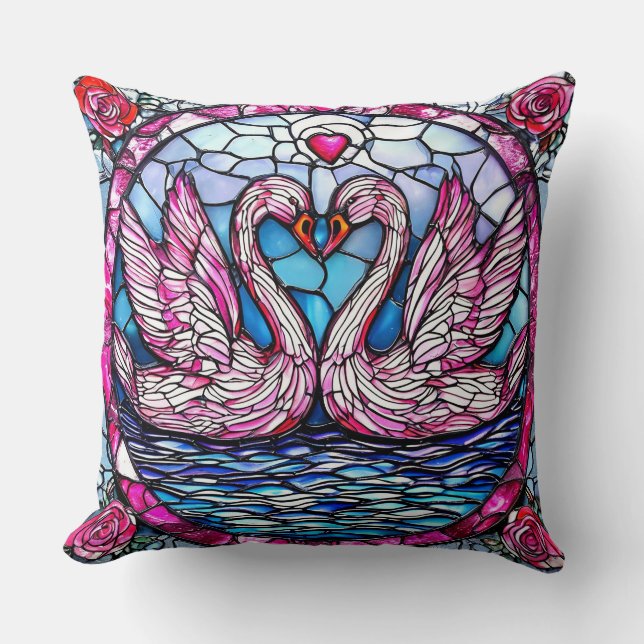 Wedding Swans Cushion (Front)