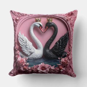 Wedding Swans modern home gift Cushion