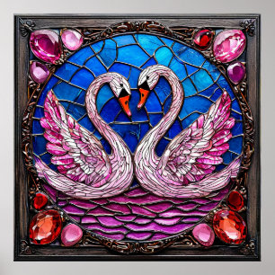 Wedding Swans Poster
