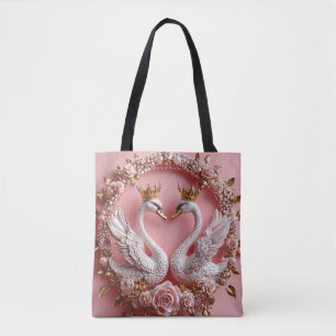 Wedding Swans Tote Bag