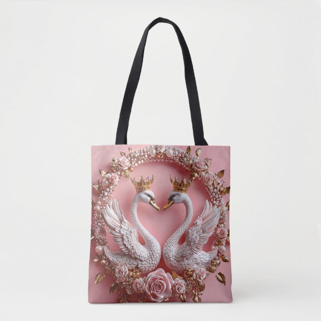 Wedding Swans Tote Bag (Front)