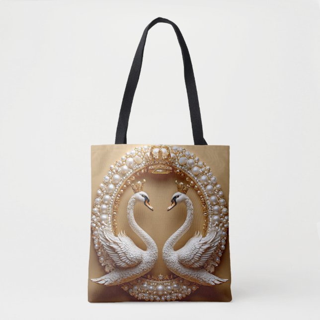 Wedding Swans Tote Bag (Front)