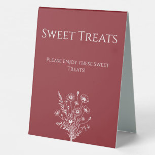 Wedding Sweets Sign-Wildflower Elegance