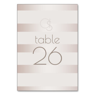 Wedding Table Card Elegant Modern Blush Pearl