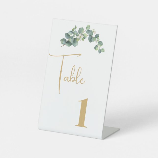 Wedding Table Card Pedestal Sign (Front)