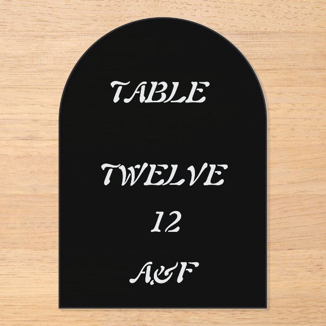 Wedding Table Decor Acrylic Invitations (Front)