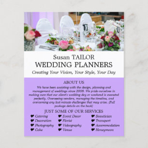 Wedding Table Display, Wedding Event Planner Flyer