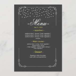 Wedding Table Menu Flat Menu