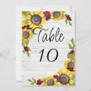 Wedding table number