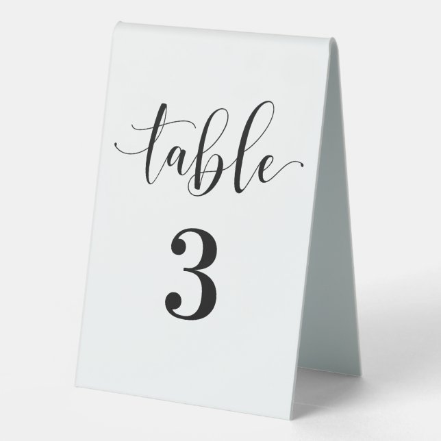 Wedding Table Number (Back)