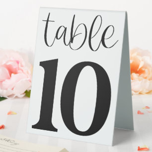 Wedding Table Number 10 Table Tent Sign