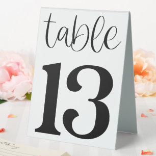 Wedding Table Number 13 Table Tent Sign