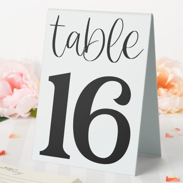 Wedding Table Number 16 Table Tent Sign (In SItu (Wedding))