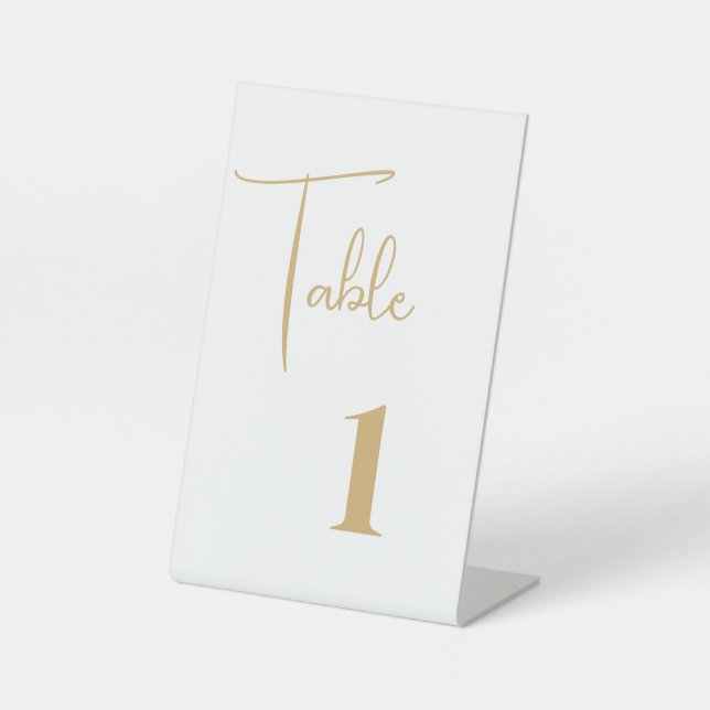 Wedding Table Number Card Pedestal Sign (Front)