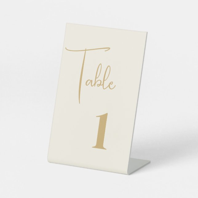 Wedding Table Number Card Pedestal Sign (Front)