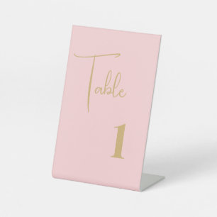 Wedding Table Number Card Pedestal Sign