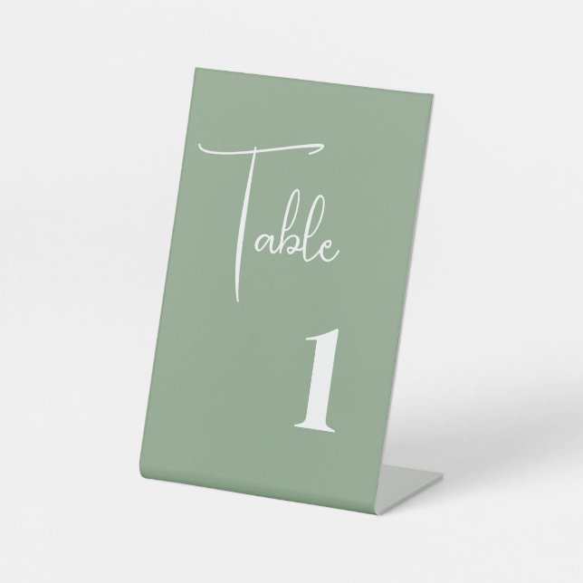 Wedding Table Number Card Pedestal Sign (Front)