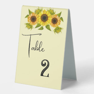 Wedding Table Number Card Tent 