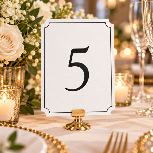 Wedding Table Number Cards 5x7 Reception Card