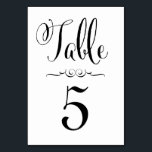 Wedding Table Number Cards Typography Personalised<br><div class="desc">PLEASE NOTE - YOU MUST CHANGE THE TABLE NUMBERS ON EACH CARD YOURSELF ONE AT A TIME. AFTER YOU'VE CREATED ONE NUMBER ADD TO CART AND THEN GO BACK AND MAKE YOUR NEXT ONE, ADD TO CART, GO BACK... ETC.. calligraphy, elegant, cursive script font. black and white. formal, monochrome, striking....</div>