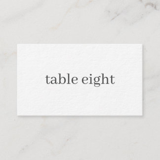 Wedding Table Number Enclosure Card
