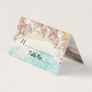 Wedding Table Number Escort Summer Beach Starfish