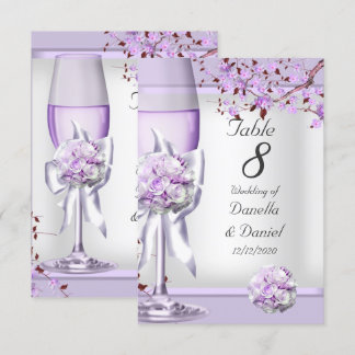 Wedding Table Number Lavender Purple Lilac 4