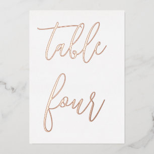 Wedding Table Number Modern Minimalist Photo