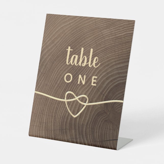 Wedding Table Number Pedestal Sign (Front)