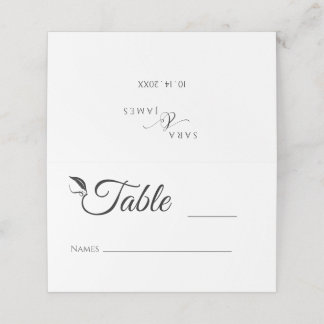 Wedding Table Number  Place Card