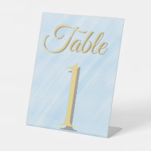 Wedding table number sign