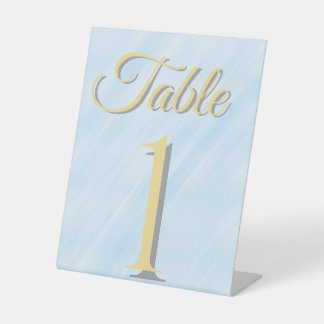 Wedding table number sign
