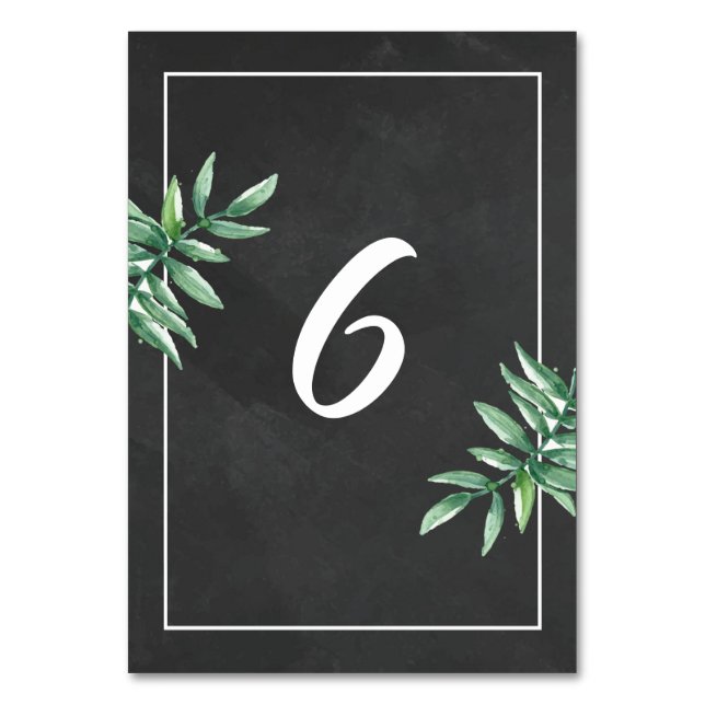 Wedding Table Number Template (Front)