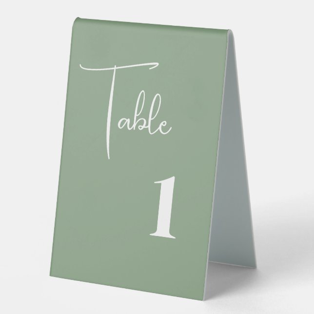 Wedding Table Number Tent (Front)