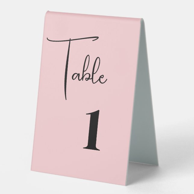 Wedding Table Number Tent Table Tent Sign (Front)