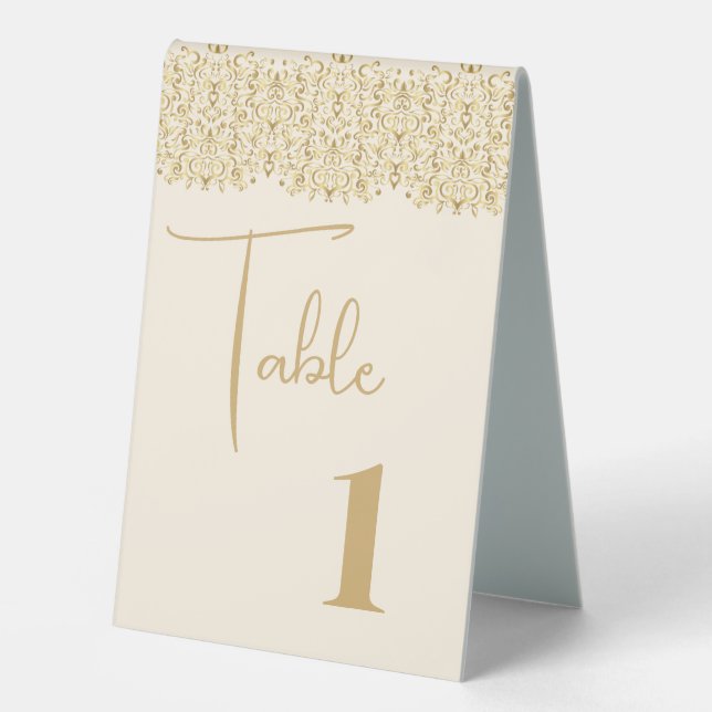 Wedding Table Number Tent Table Tent Sign (Front)