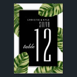 Wedding Table Number | Vintage Palm Tree Beach<br><div class="desc">Vintage Palm Tree Beach Wedding Table Number Cards are customisable with each of your table numbers. Make sure to add each table number to your cart. Perfect for a tropical wedding, beach wedding, and many other nautical wedding themes. Design features chic, modern, art deco, vintage palm leaves botanical drawing and...</div>
