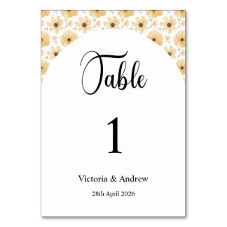 Wedding Table Numbers