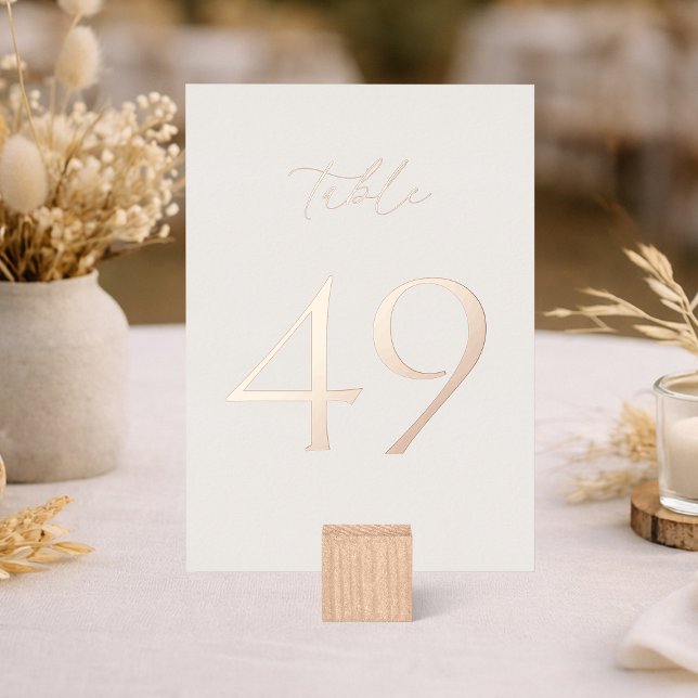 Wedding Table Numbers 40–49 | Real Gold Foil (Creator Uploaded)