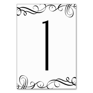 Wedding Table Numbers Elegant Industrial (Black)