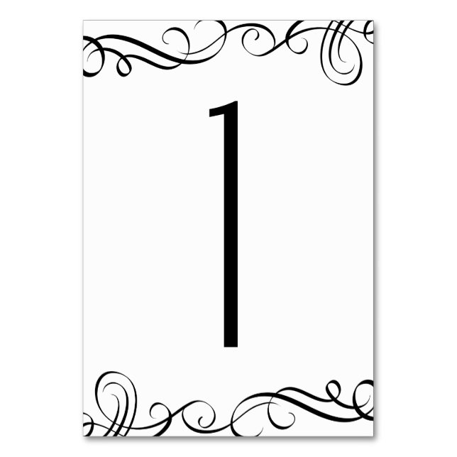 Wedding Table Numbers | Elegant Industrial (Black) (Front)